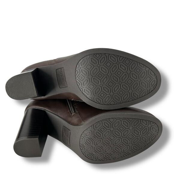 NEW Style & Co Brown Knee High Boots Size 7.5W XWC Wide Calf Riding Heeled - Picture 6 of 7